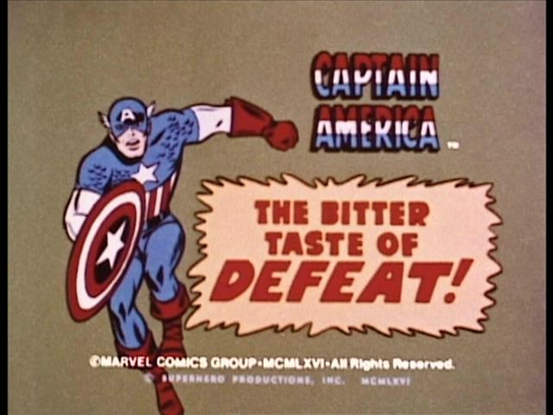Captain America (1966) Cartoon – Episode 9: The Bitter Taste of Defeat